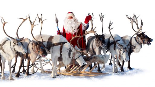 Santa dengan rusa